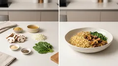 Bulgur con verduras y hongos: rendidor, liviano y listo en menos de 30 minutos