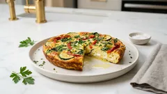 Frittata de verduras y ricotta: esponjosa, liviana y lista en una sola sartén