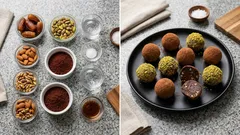 Trufas de chocolate y pistacho sin azúcar: listas en 10 minutos y sin horno