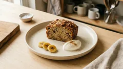 Queque de avena, plátano y nuez: húmedo y rendidor, perfecto para la once