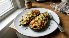 Berenjenas rellenas de cuscús al horno: livianas, coloridas y muy fáciles