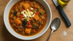 Alboronía de zapallo y berenjena: guiso de verduras meloso y fácil, ideal para dejar hecho