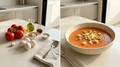 Cascaflote de Marmolejo: crema fría de tomate bien sedosa, lista para días de calor